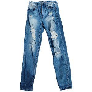Willow & Root High-Rise Stretch Jeans Destroyed Distressed Style WR114AT